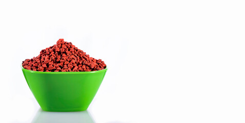 Bixa orellana - Organic achiote in the green bowl