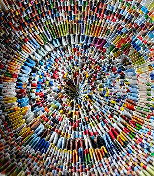 Colored texture from origami .