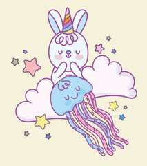 cute bunny jellyfish