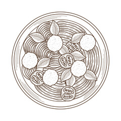 spaghetti and meatballs