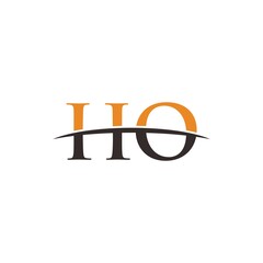 Initial letter HO, overlapping movement swoosh horizon, company logo design inspiration