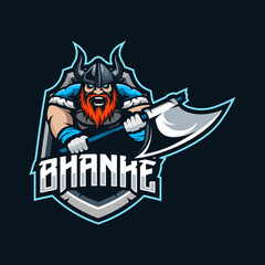 viking mascot esport logo