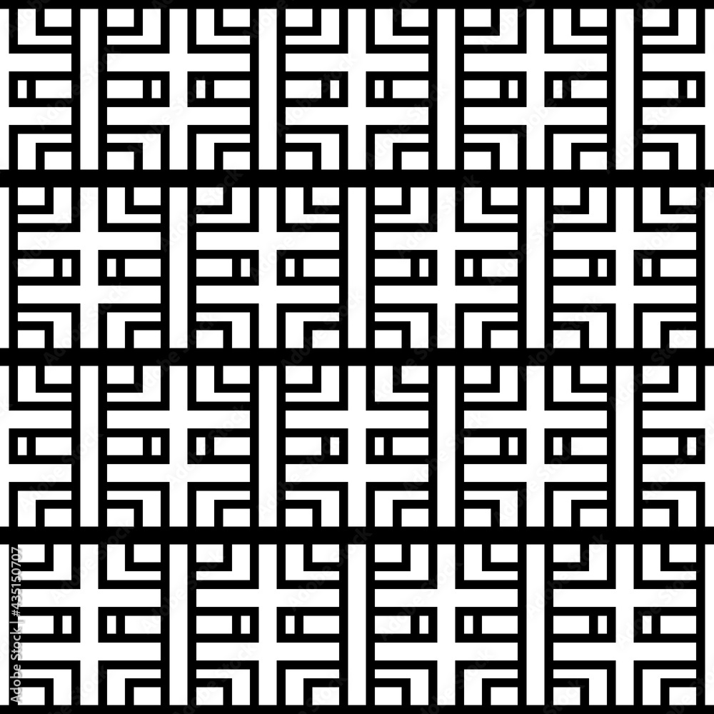 Poster abstract rectangled monochrome pattern. vector.