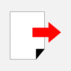 Export and import file icons. Upload, download sign.Save or open file. Share document symbol. Interface button. Element for design website etc.
