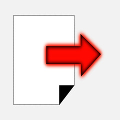 Export and import file icons. Upload, download sign.Save or open file. Share document symbol. Interface button. Element for design website etc.