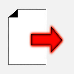 Export and import file icons. Upload, download sign.Save or open file. Share document symbol. Interface button. Element for design website etc.