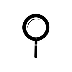 Vector magnifying glass icon with reflection.
