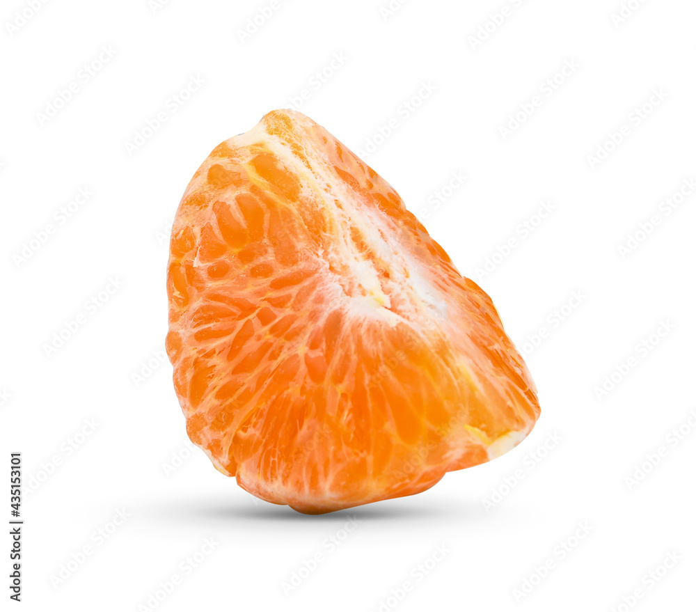 Poster Orange slice isolated on white background