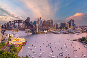 Downtown Sydney skyline cityscape in Australia