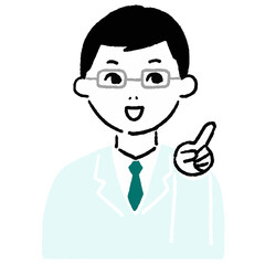 眼鏡をかけた男性のベクターアイコン