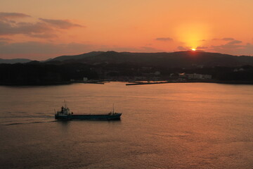 Naklejka premium 平戸の夕焼け