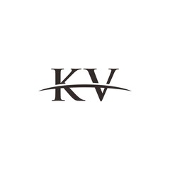 KV initial swoosh horizon, company logo design inspiration