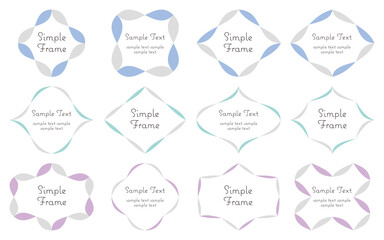 見出し・コラムに使えるシンプルなフレームセット　さわやかカラー