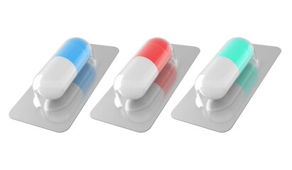 capsules pills and drug tray on white background with copy space for text. Global healthcare concept. Antibiotics drug resistance concept. Antimicrobial capsule pills.