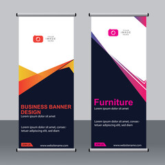 Business banner roll up set,standee banner template,Modern banner.