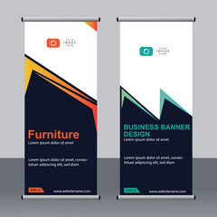 Business banner roll up set,standee banner template,Modern banner.