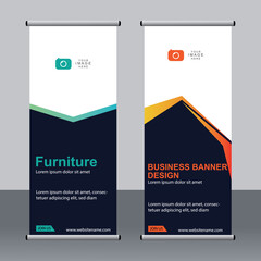 Business banner roll up set,standee banner template,Modern banner.