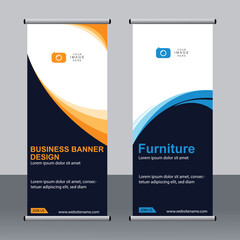 Business banner roll up set,standee banner template,Modern banner.