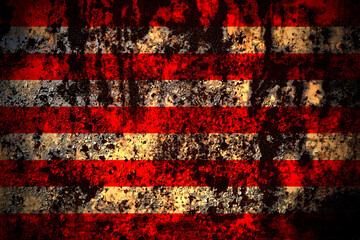 Indonesia, Indonesian, Naval Jack flag on grunge metal background texture with scratches and cracks