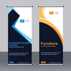 Business banner roll up set,standee banner template,Modern banner.