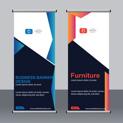 Business banner roll up set,standee banner template,Modern banner.