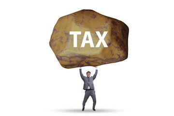 Businessman in tax planning concept