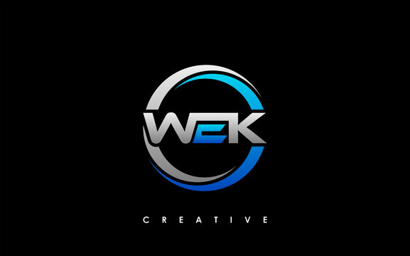 WEK Letter Initial Logo Design Template Vector Illustration