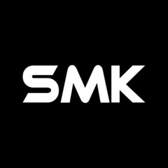 SMK letter logo design with black background in illustrator, vector logo modern alphabet font overlap style. calligraphy designs for logo, Poster, Invitation, ... See More