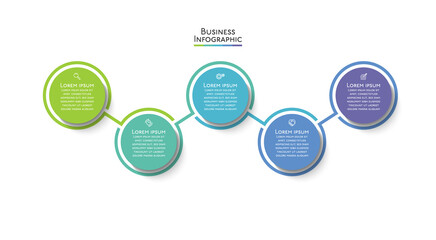 Business data visualization. timeline infographic icons designed for abstract background template milestone element modern diagram process technology digital marketing data presentation chart Vector