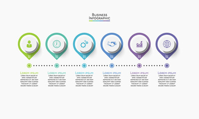 Business data visualization. timeline infographic icons designed for abstract background template milestone element modern diagram process technology digital marketing data presentation chart Vector