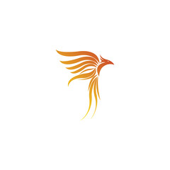 Phoenix Logo flying bird abstract design vector template. eagle eagle soaring eagle concept icon Logotype.
