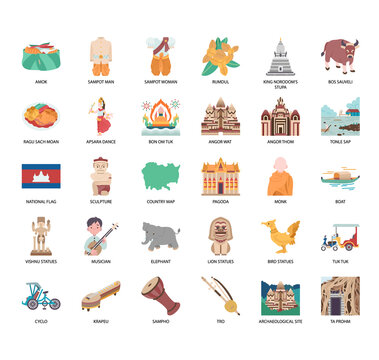 Cambodia symbol , Thin Line and Pixel Perfect Icons