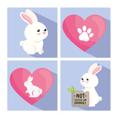 Cruelty free symbol set