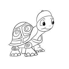 Colouring for children turtle animal