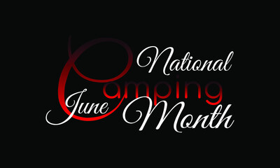 National Camping Month. Geometric design suitable for greeting card poster and banner