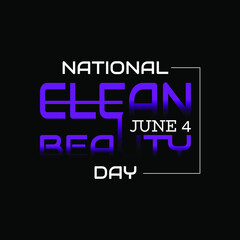 National Clean Beauty Day. Geometric design suitable for greeting card poster and banner