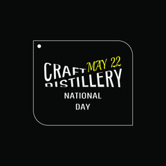 National Craft Distillery Day. Geometric design suitable for greeting card poster and banner