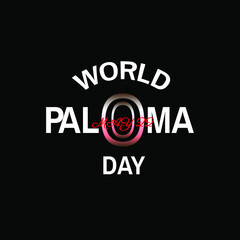 World Paloma Day. Geometric design suitable for greeting card poster and banner