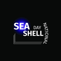 National Seashell Day . Geometric design suitable for greeting card poster and banner
