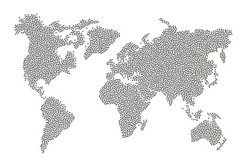 Obraz premium Dotted world map. Abstract infographic isolated vector worldmap