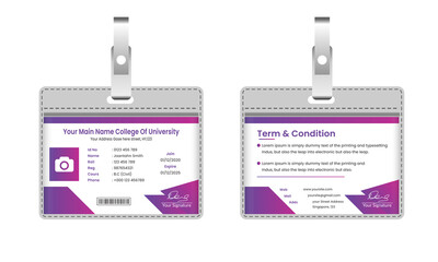 id card design, office id card design, agency id card design template, vector file, easy editable file