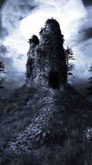 Ruined tower on the hill