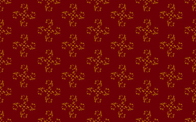 Golden yellow pattern on red background Contemporary Abstract Stilmod Pattern Design For fabric patterns and more