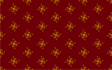Golden yellow pattern on red background Contemporary Abstract Stilmod Pattern Design For fabric patterns and more