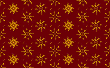 Golden yellow pattern on red background Contemporary Abstract Stilmod Pattern Design For fabric patterns and more