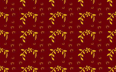 Golden yellow pattern on red background Contemporary Abstract Stilmod Pattern Design For fabric patterns and more