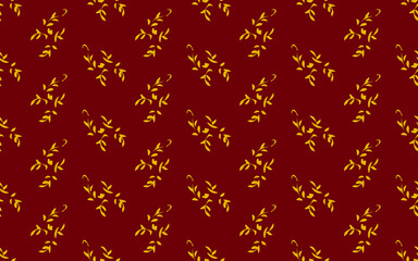 Golden yellow pattern on red background Contemporary Abstract Stilmod Pattern Design For fabric patterns and more