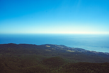 sea view in high mountain