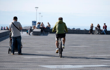 relaxing bike ride, around town