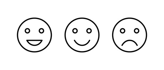 Emoji line Icon set, emoticon  vector